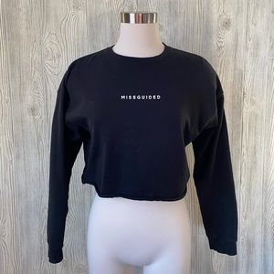Missguided cropped sweatshirt size 6